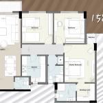 وحده سكنيه 158 متر مربع - كمبوند اليسيوم