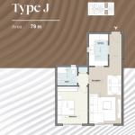 وحده سكنيه 79 متر مربع - كمبوند اليسيوم